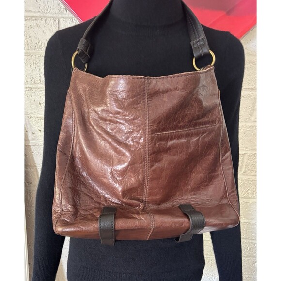 The Sak Brown Leather Purse Hobo Satchel Messenger Shoulder Bag - Picture 3 of 7